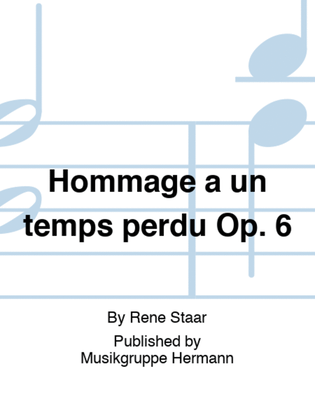 Book cover for Hommage à un temps perdù Op. 6