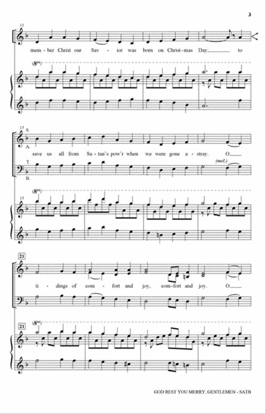 God Rest You Merry, Gentlemen 3-Part scores gallery preview page 3