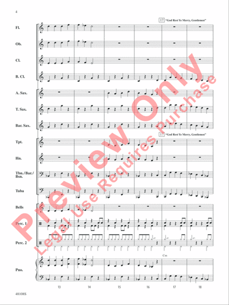 Holiday Rock Concert Band scores gallery preview page 5