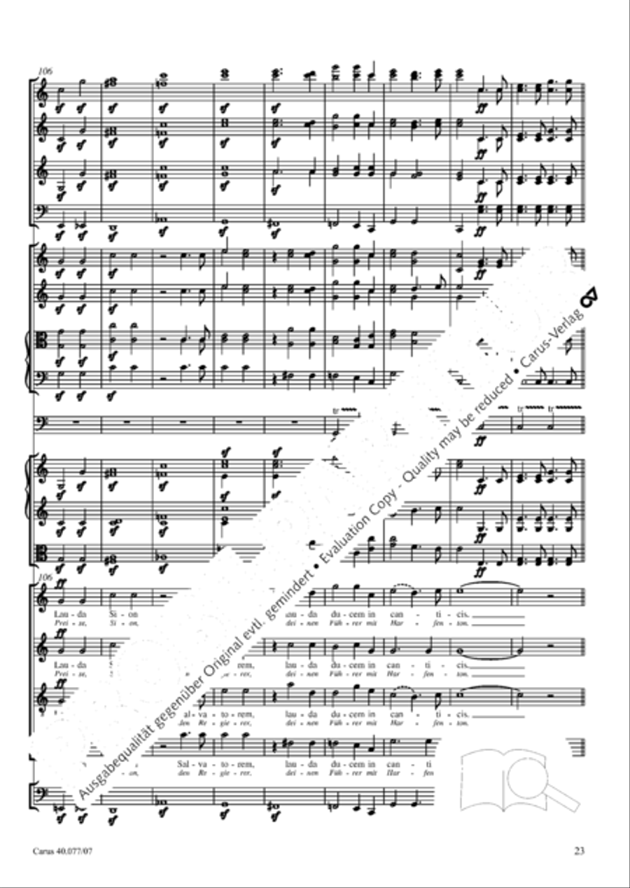 Lauda Sion 4-Part scores gallery preview page 36