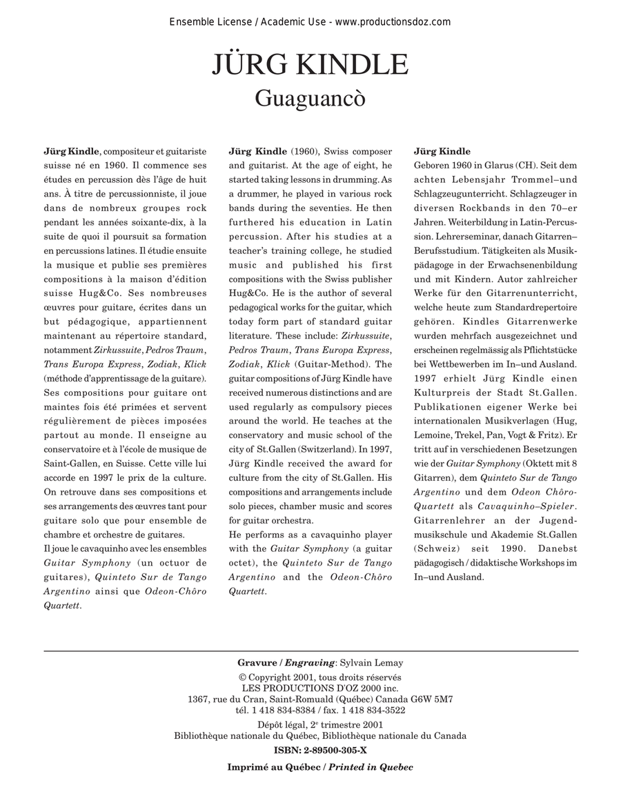 Guanguancò Classical Guitar scores gallery preview page 1