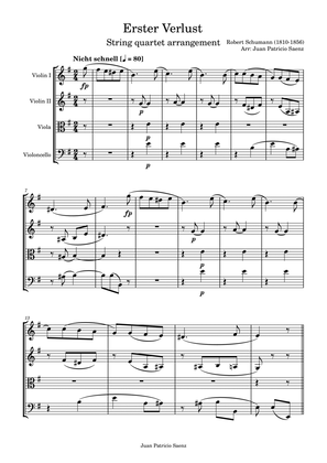 Schumann, R: Album for the Young - Erster Verlust - Intermediate String Quartet Arrangement