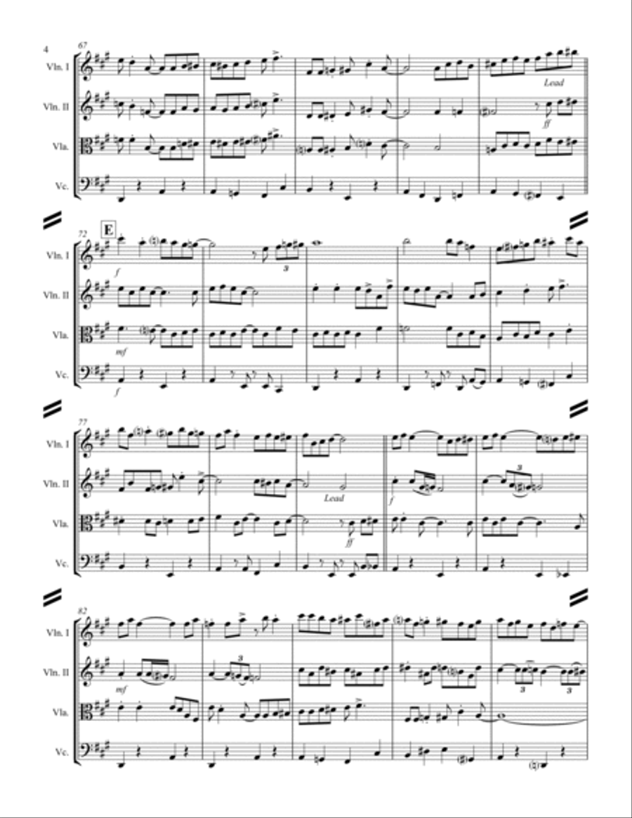 I Want A Little Girl String Quartet scores gallery preview page 5