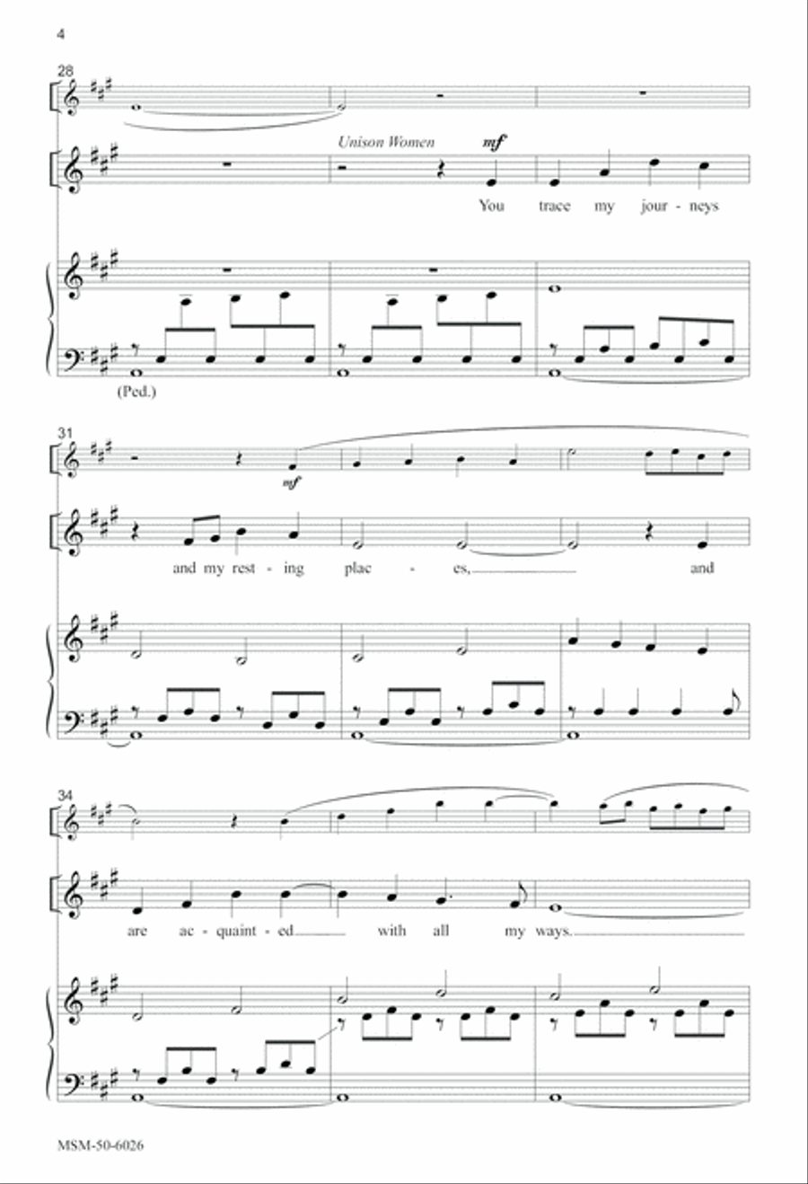 Lord, You Have Searched Me 4-Part scores gallery preview page 5