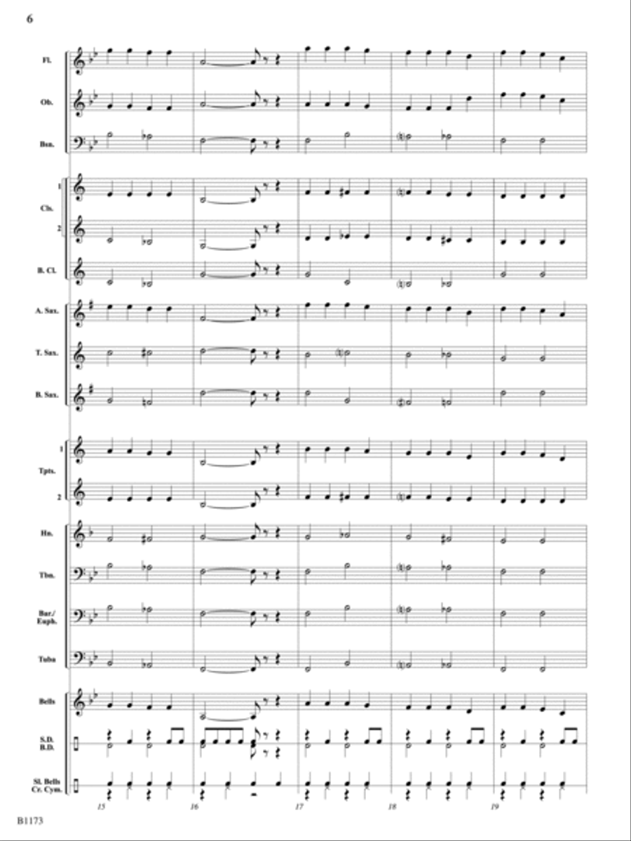 A Holly Jolly Christmas: Score Concert Band scores gallery preview page 6