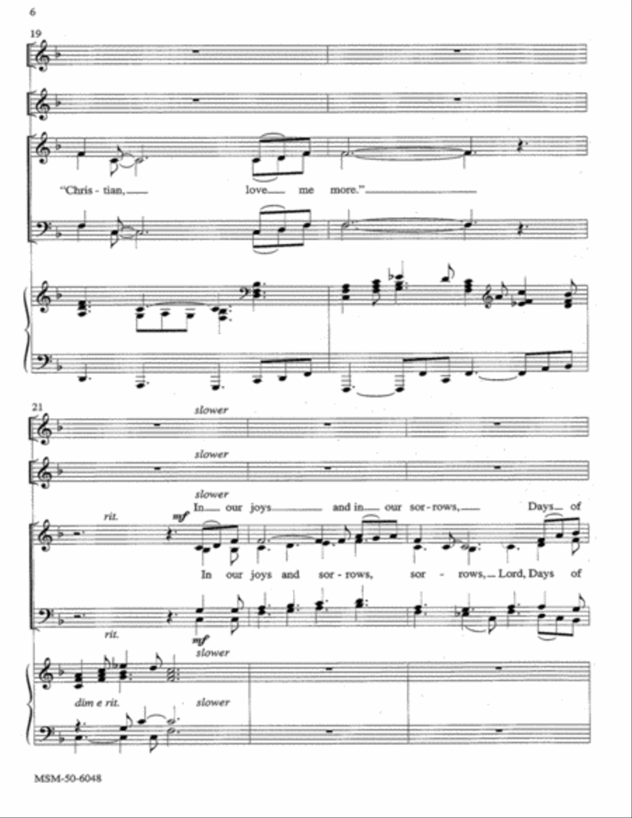 Jesus Calls Us 4-Part scores gallery preview page 5
