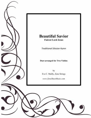 Book cover for Beautiful Savior (Fairest Lord Jesus) - Violin Duet