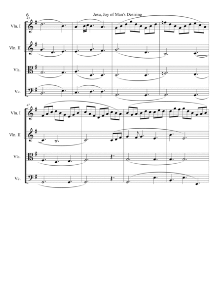 Jesu, Joy of Man's Desiring (String Quartet) image number null