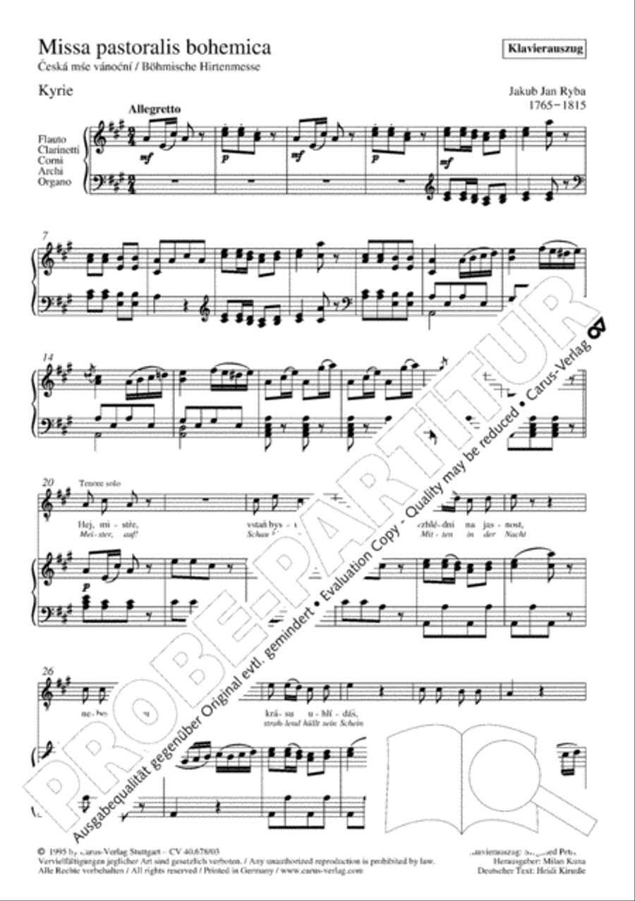 Missa pastoralis bohemica 4-Part scores gallery preview page 6