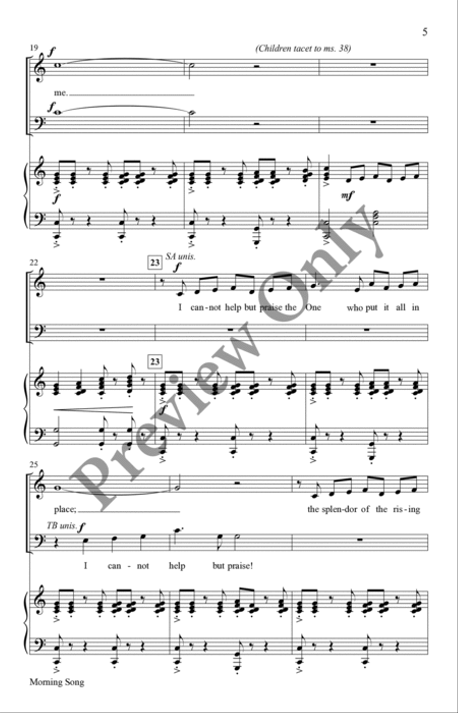 Morning Song 4-Part scores gallery preview page 4