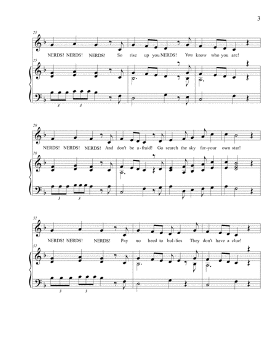 THE MARCH OF THE NERDS THE MARCH OF THE NERDS Voice scores gallery preview page 3
