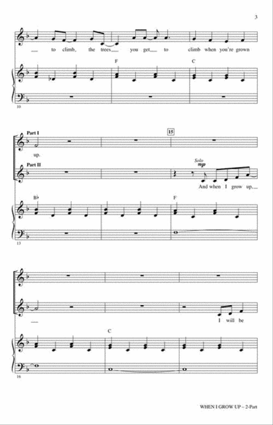 When I Grow Up 2-Part scores gallery preview page 4