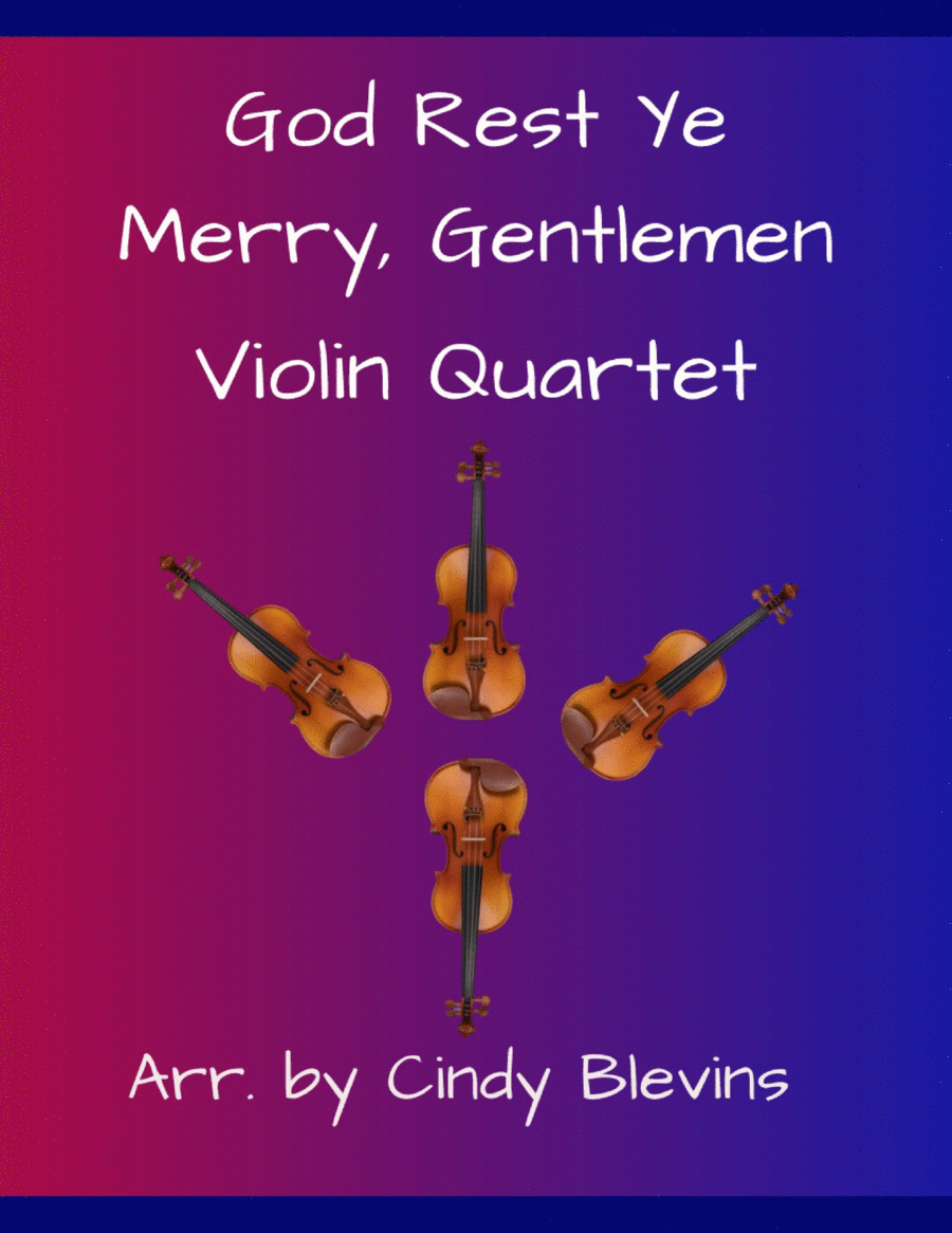 God Rest Ye Merry, Gentlemen, for Violin Quartet image number null