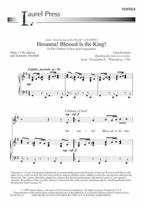 Hosanna, Blessed is the King