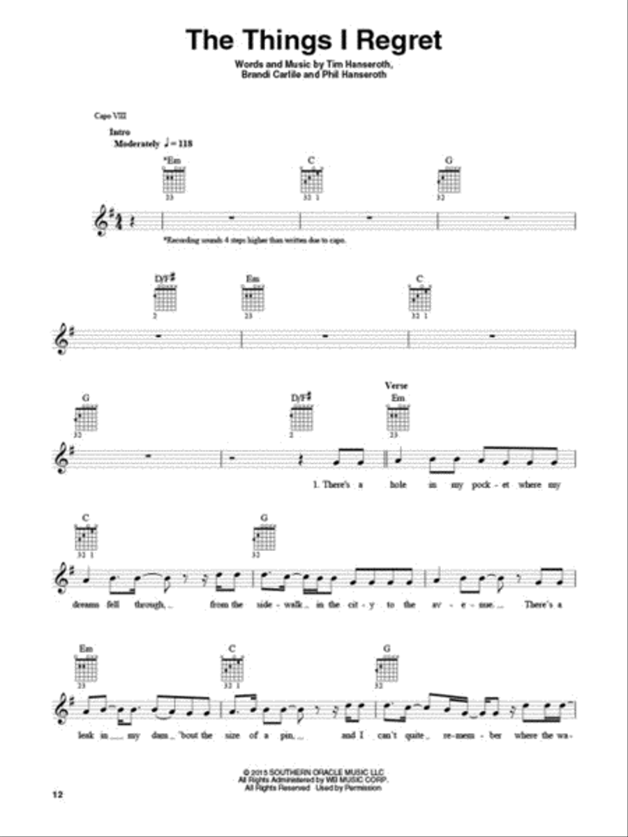 Brandi Carlile – The Firewatcher's Daughter Acoustic Guitar scores gallery preview page 6