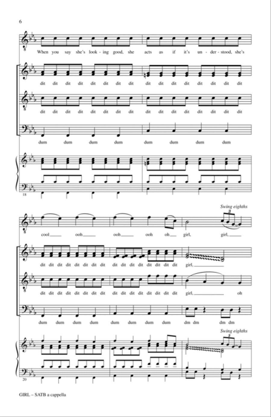 Girl 4-Part scores gallery preview page 5