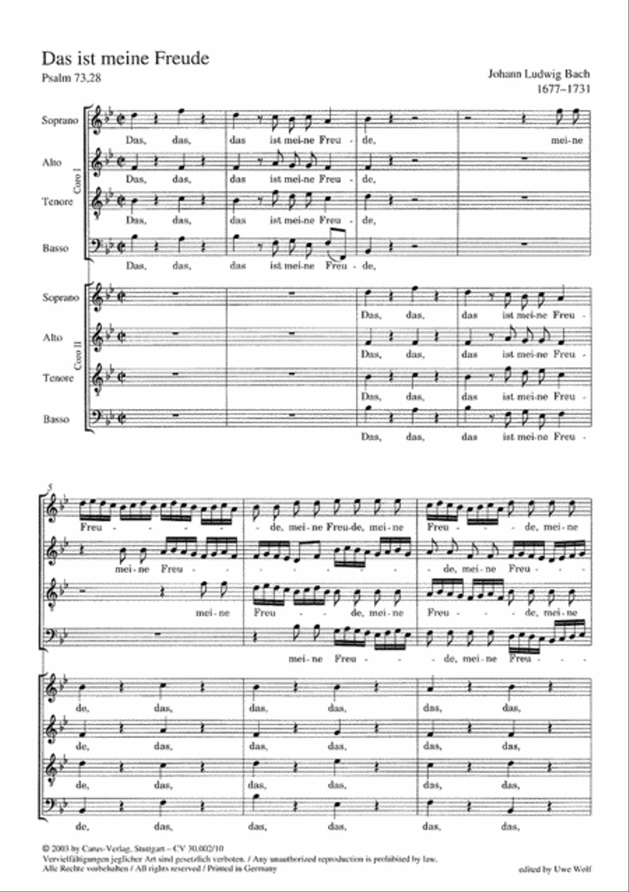 This is all my pleasure (Das ist meine Freude) 4-Part scores gallery preview page 1