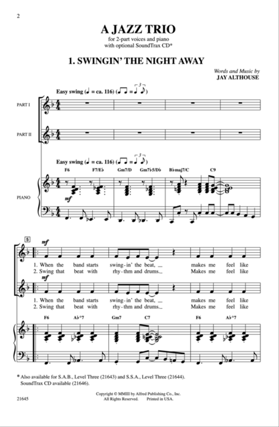 A Jazz Trio 2-Part scores gallery preview page 17