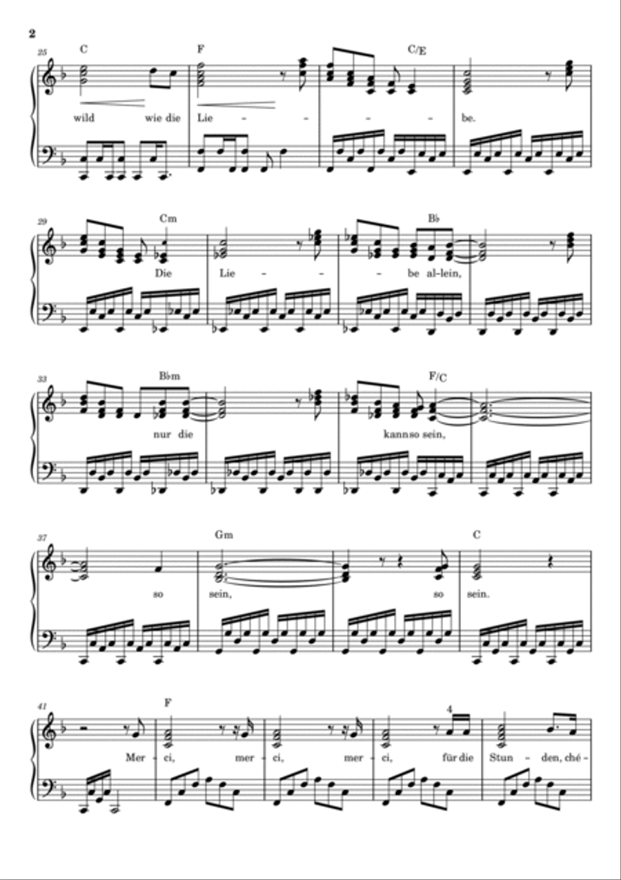 Merci Cherie Merci Cherie Voice scores gallery preview page 2