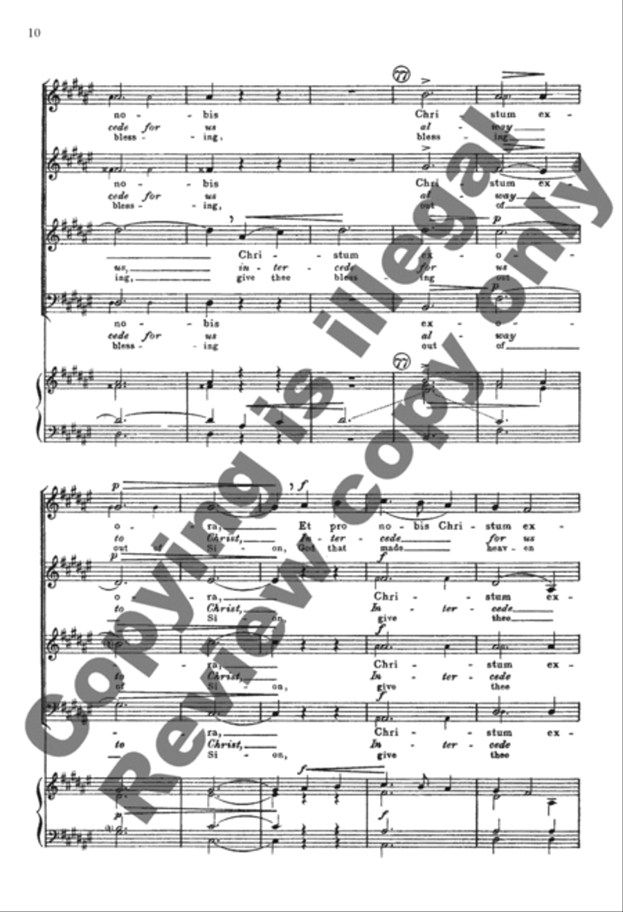 Ave Regina Caelorum (Queen of the Heavens) (Behold, now praise the Lord) 4-Part scores gallery preview page 20