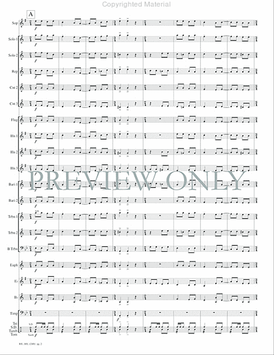 Riu, Riu, Chiu Concert Band scores gallery preview page 4