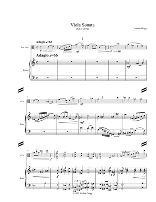 Book cover for Viola Sonata (No.1) (viola and piano)