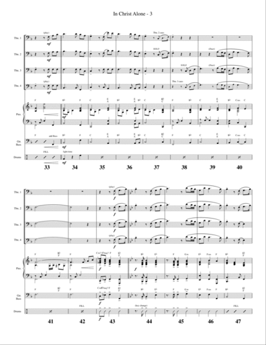 In Christ Alone Trombone Solo scores gallery preview page 5