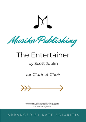 Book cover for The Entertainer - Scott Joplin - for Clarinet Choir