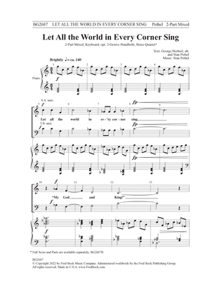 Let All the World in Every Corner Sing