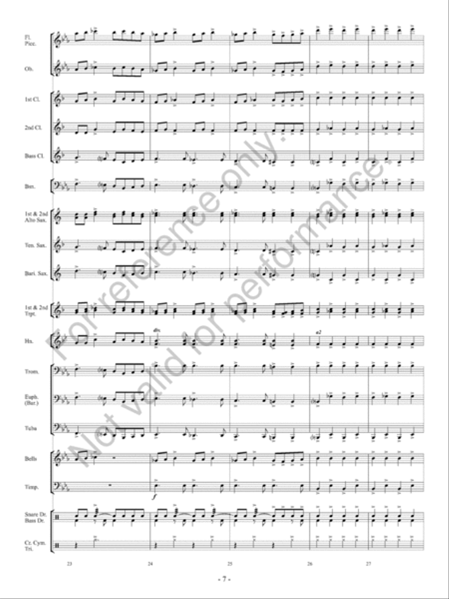 Orpheus Concert Band scores gallery preview page 8