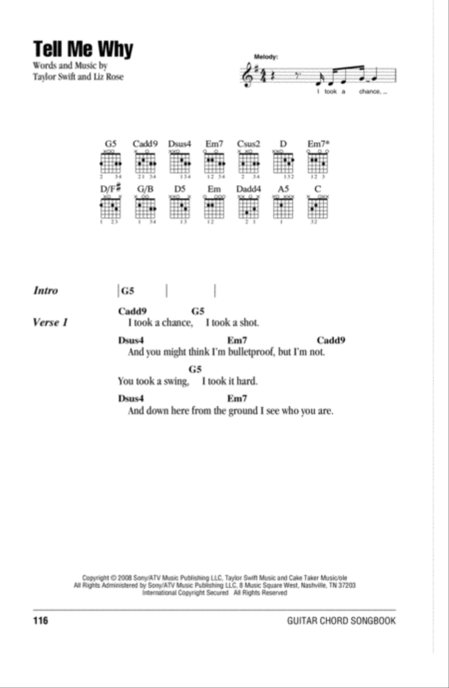 Tell Me Why Tell Me Why Acoustic Guitar scores gallery preview page 1