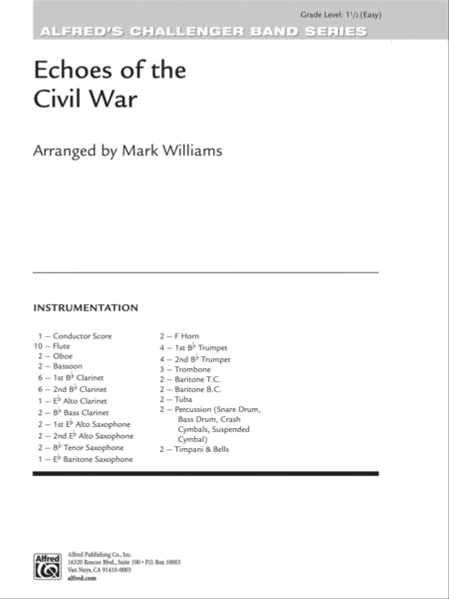 Echoes of the Civil War: Score Concert Band scores gallery preview page 1