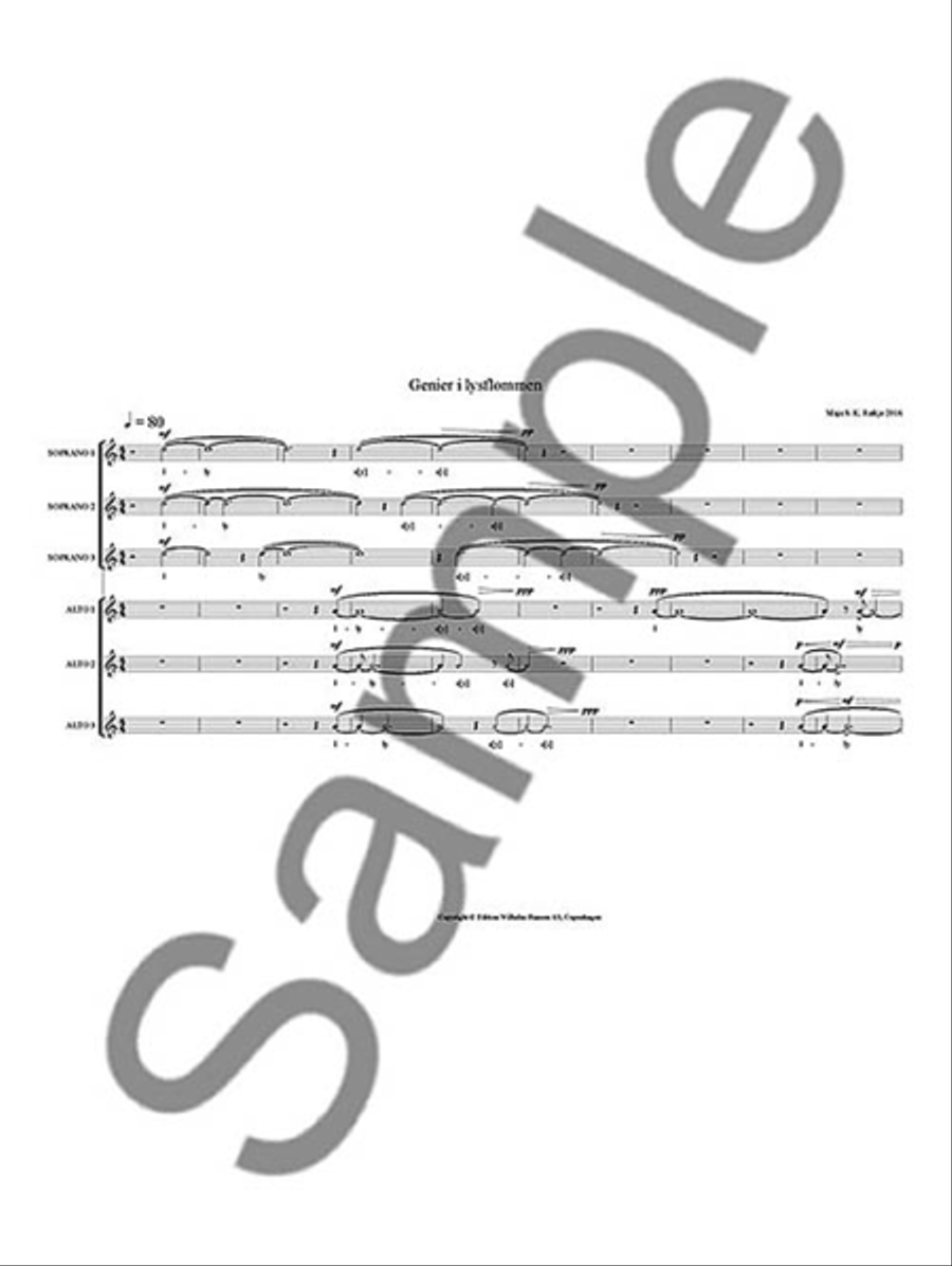 Genier I Lysflommen Choir scores gallery preview page 2