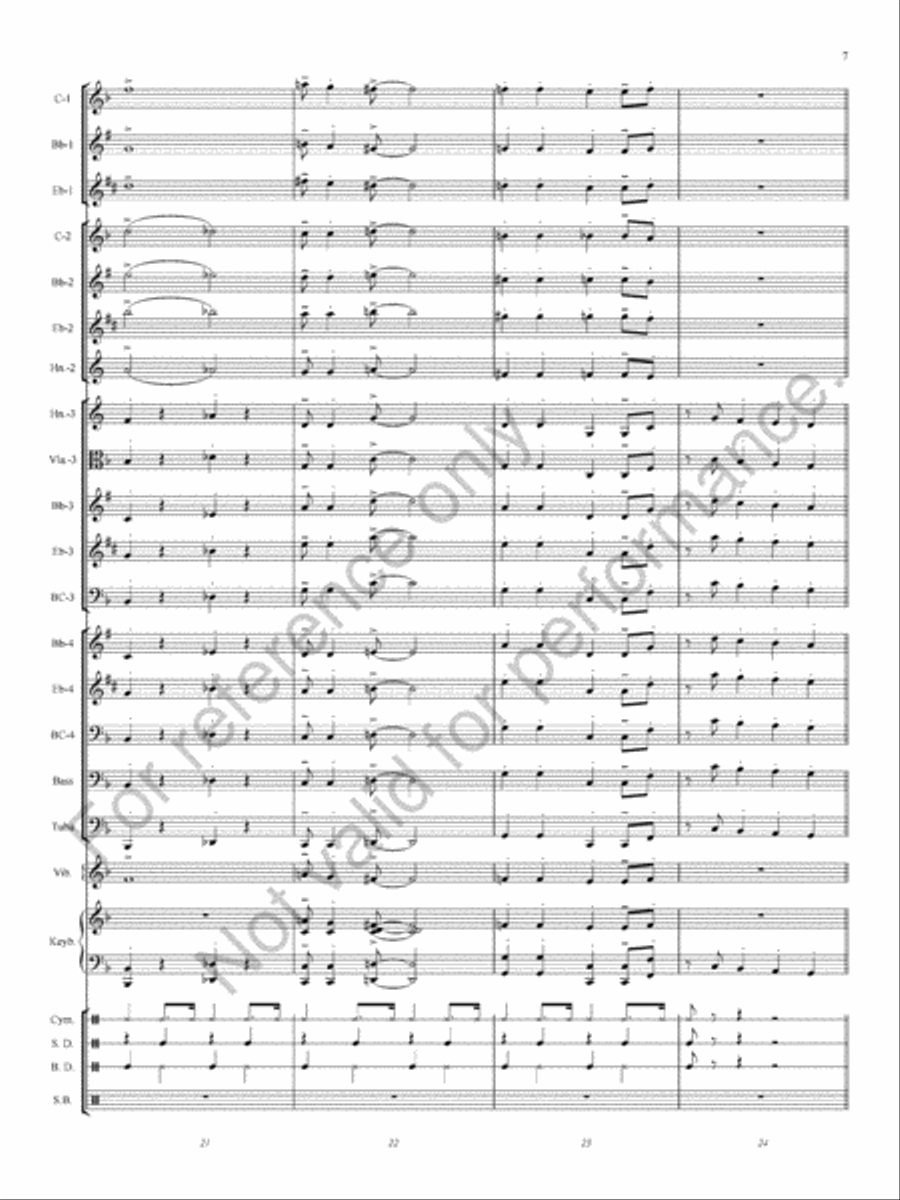 Jingle Jazz Concert Band scores gallery preview page 8