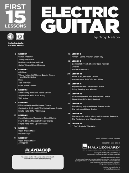 First 15 Lessons – Electric Guitar image number null