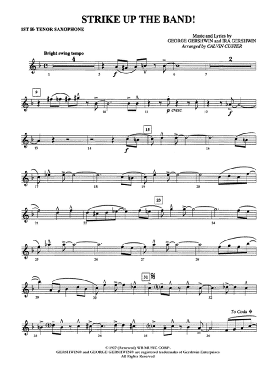 Strike Up the Band!: B-flat Tenor Saxophone
