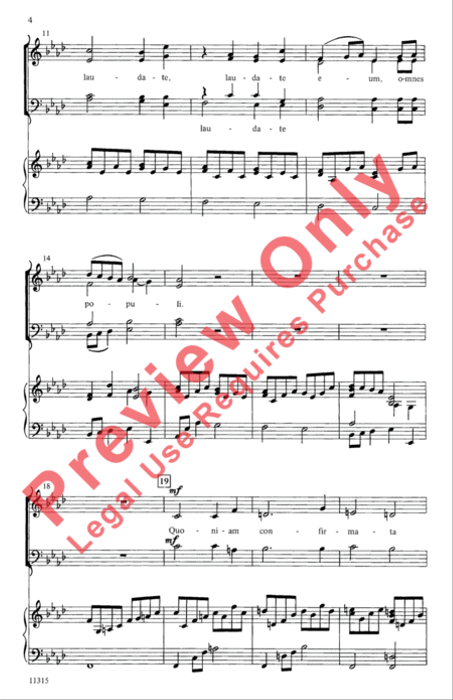Laudate Dominum 4-Part scores gallery preview page 4