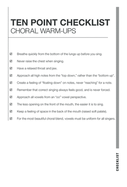 Quick-Start Choral Warm-Ups - Singer Edition for Treble Voices