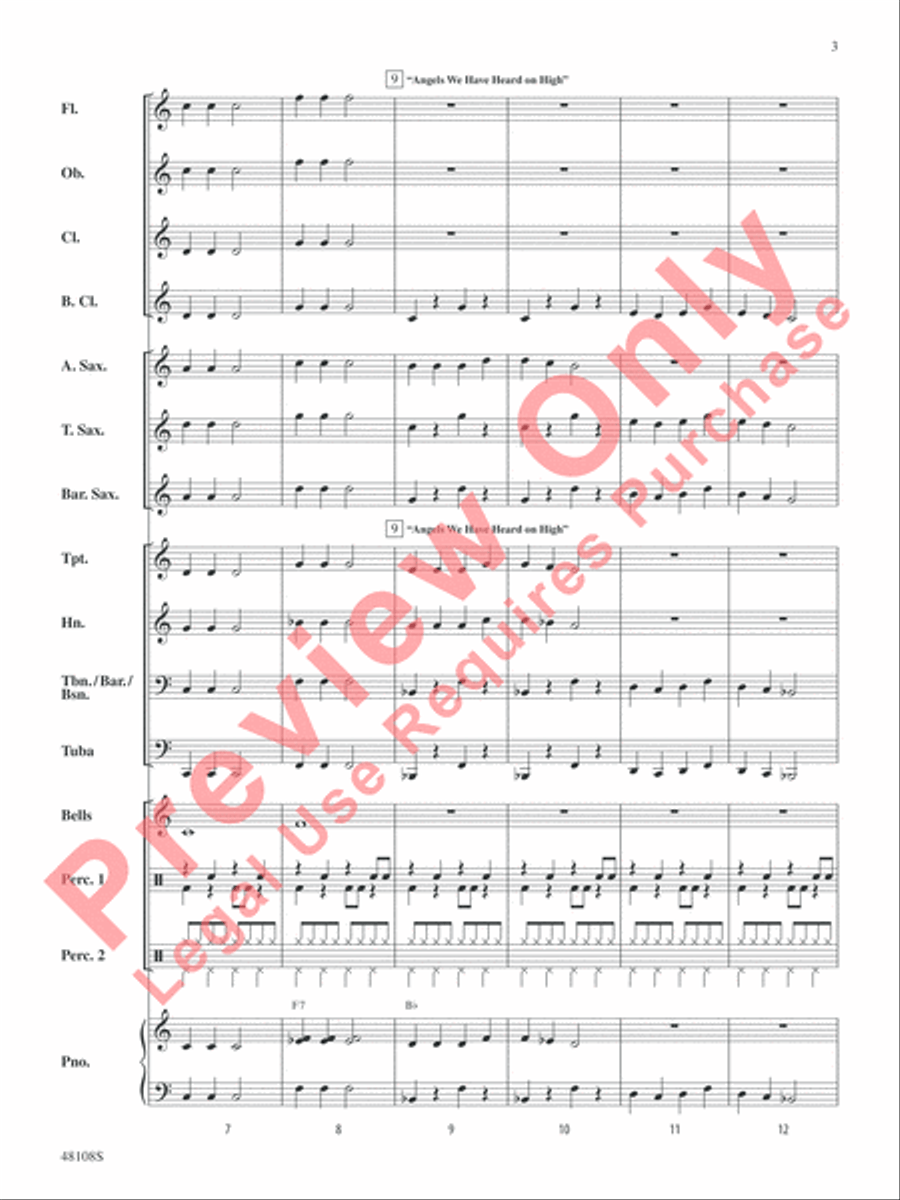 Holiday Rock Concert Band scores gallery preview page 4