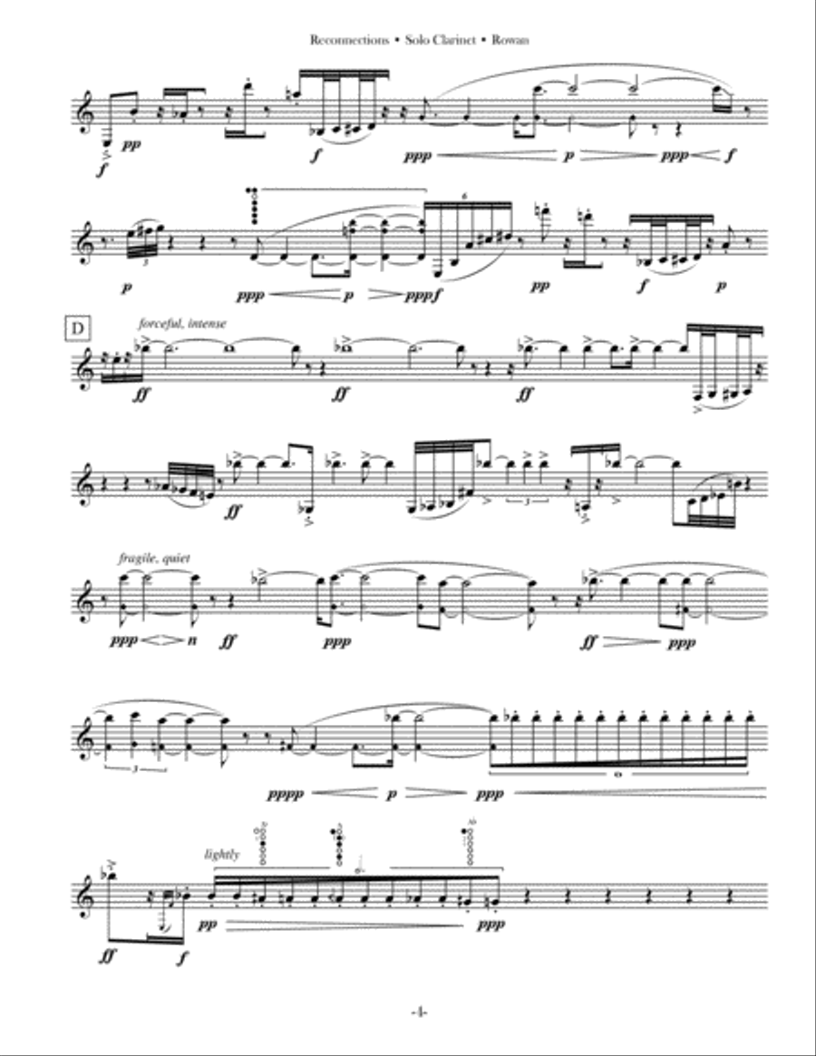 Reconnections Clarinet Solo scores gallery preview page 5