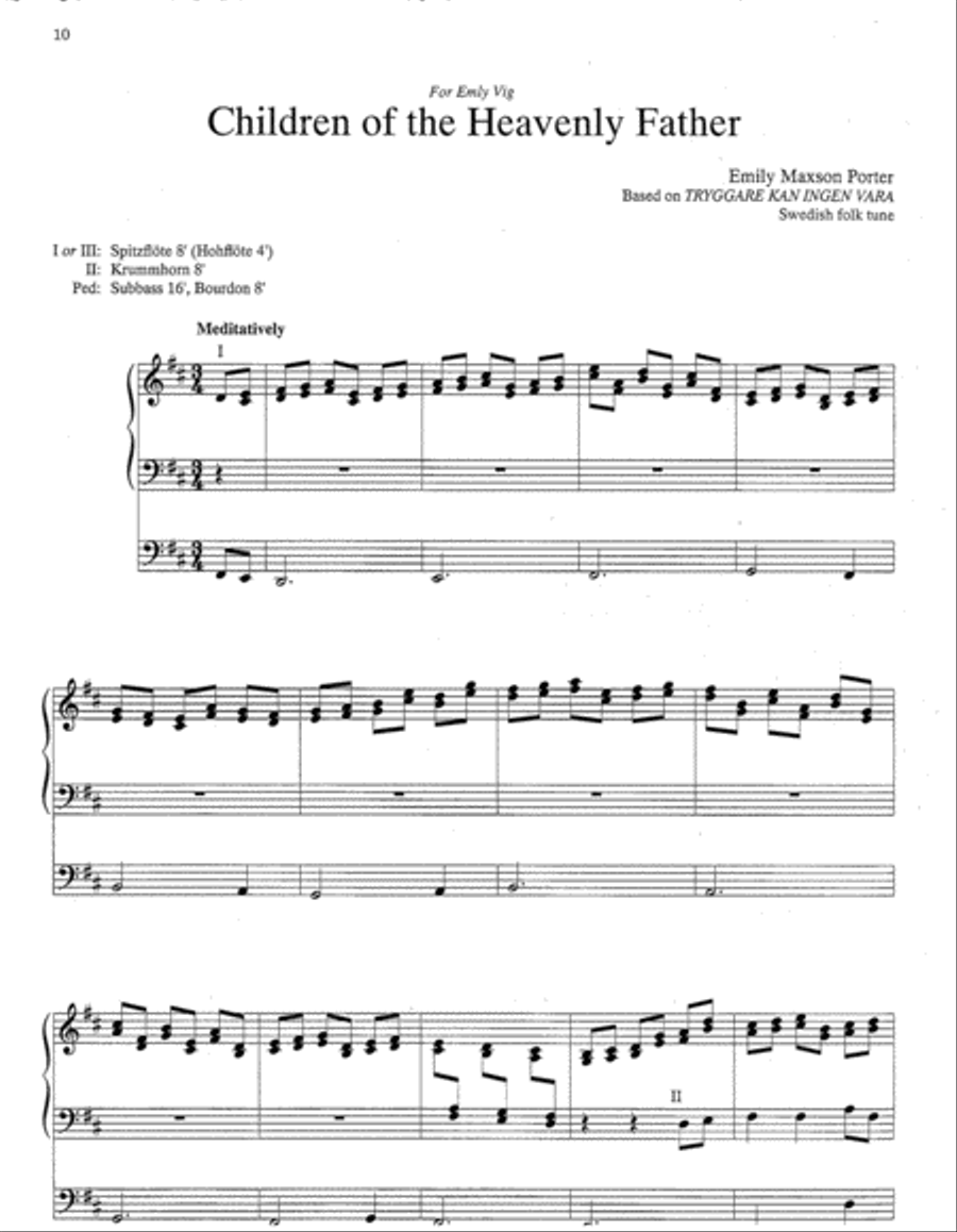 Three Quiet Hymn Settings Organ scores gallery preview page 4