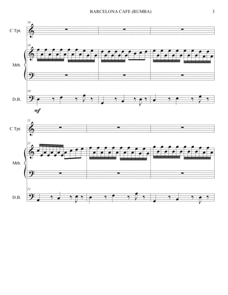 BARCELONA CAFE (RUMBA) - Trio (Score & Parts) image number null