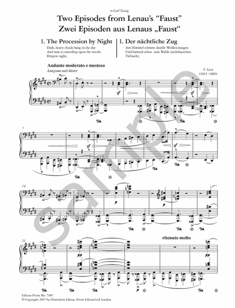 The Procession by Night and Mephisto Waltz No. 1 for Piano