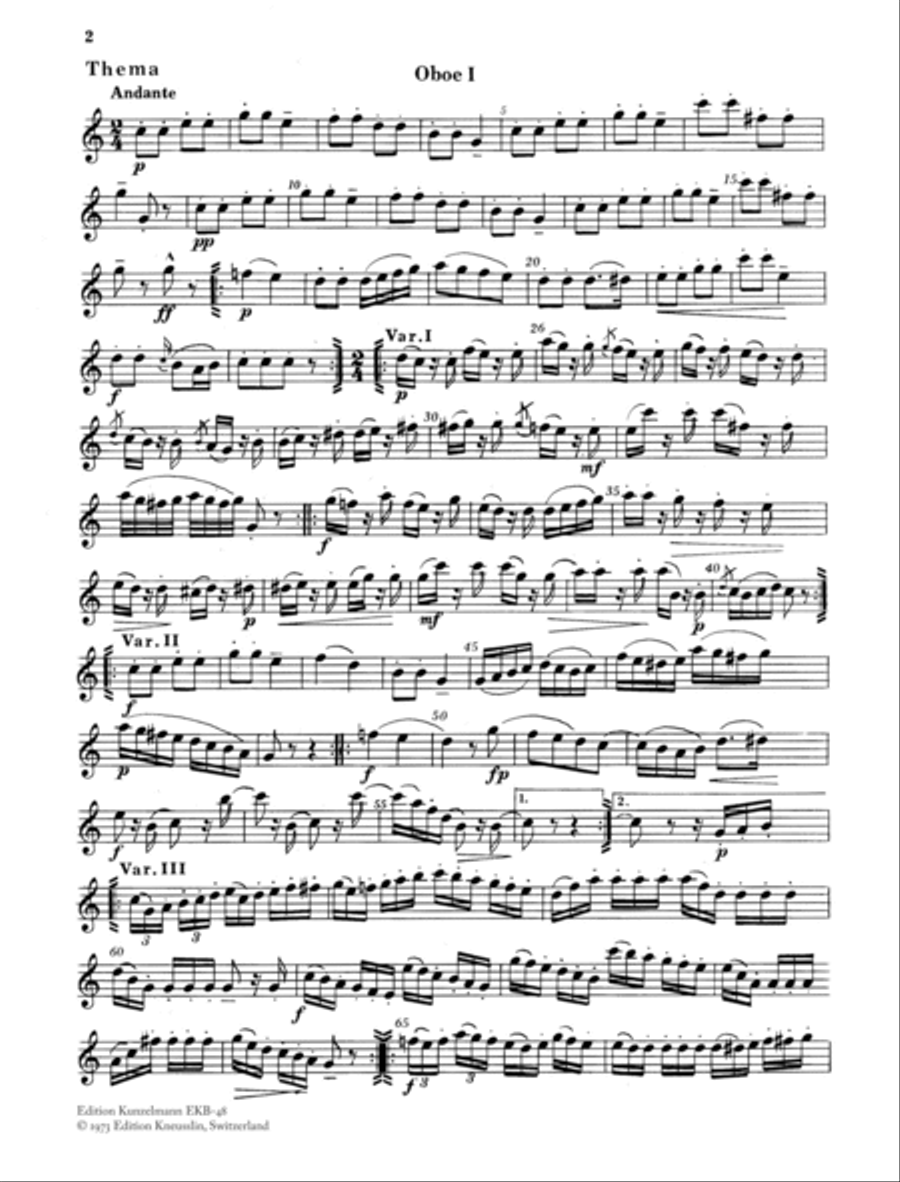 Variations on a theme by Haydn (Symphony no. 94) English Horn scores gallery preview page 2