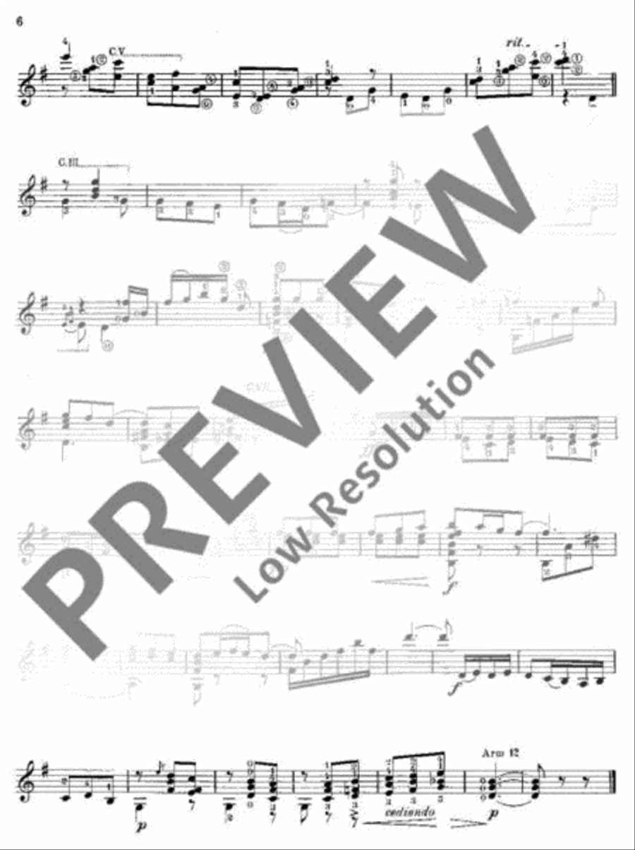 Pièces caractéristiques Classical Guitar scores gallery preview page 7