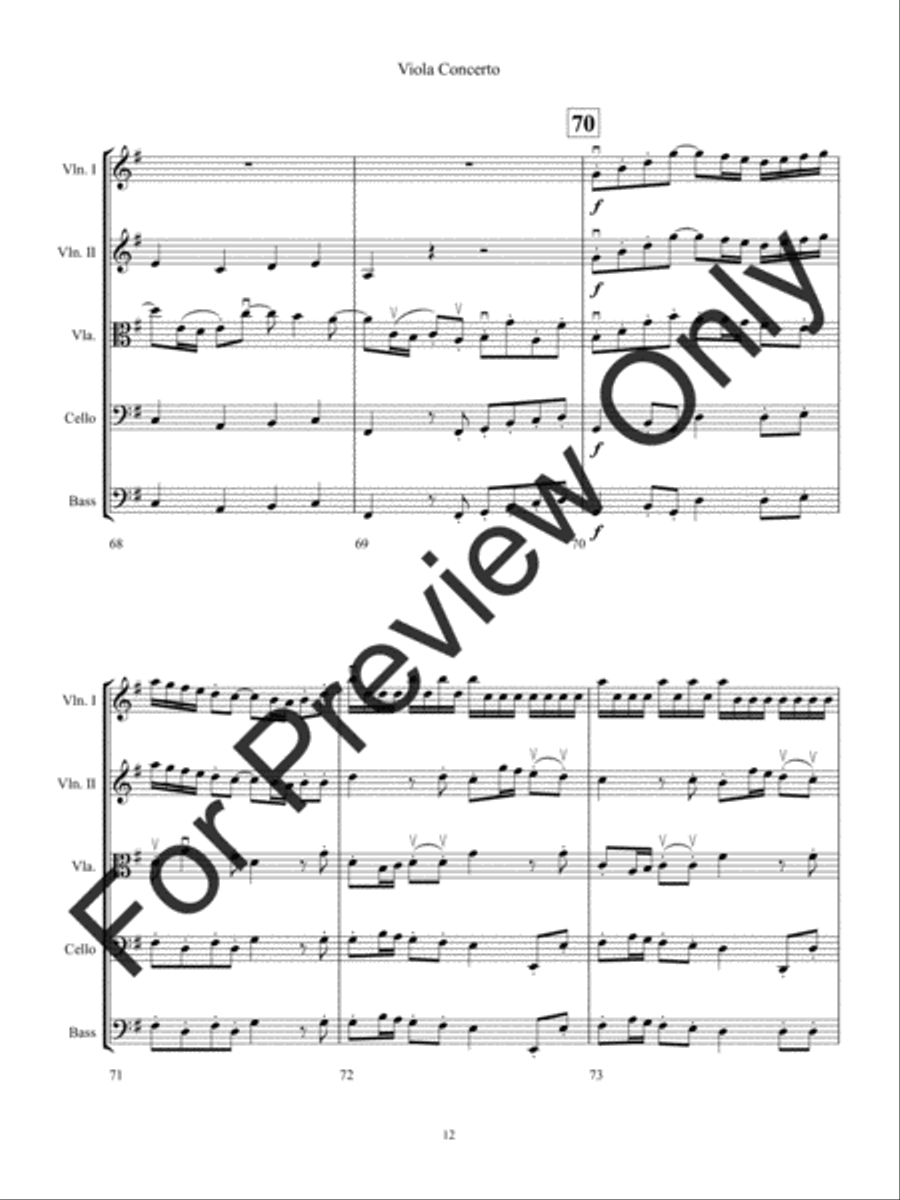 Viola Concerto String Orchestra scores gallery preview page 15