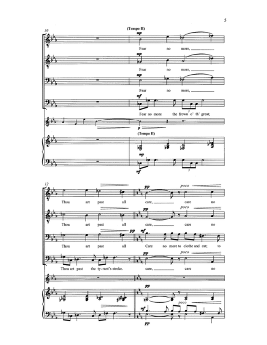 Cymbeline: Dirge (Downloadable Choral Score)