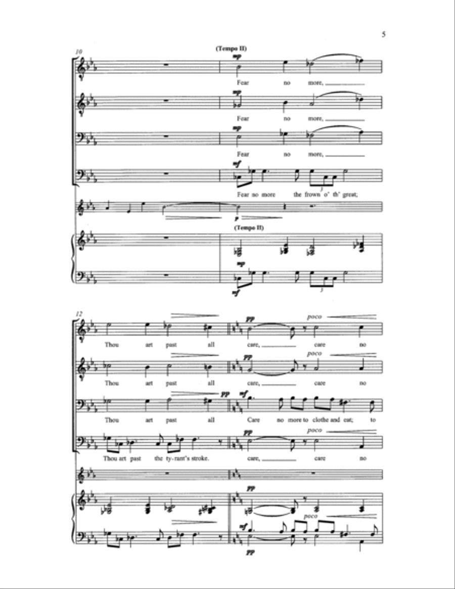 Cymbeline: Dirge Cymbeline: Dirge TTBB scores gallery preview page 4