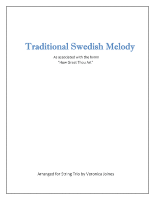 Book cover for Swedish Folk Melody for String Trio (Violin 1, Violin 2, Cello)