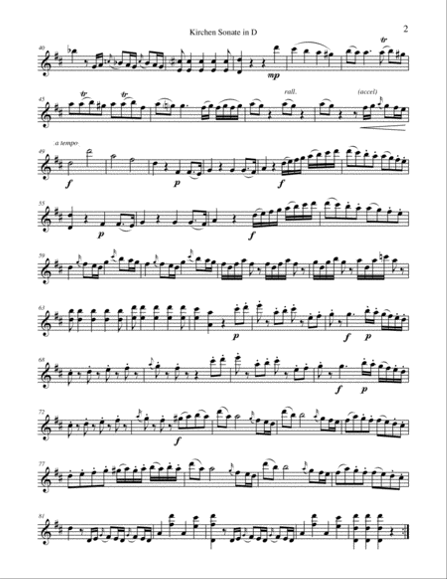 Mozart Church Sonata in D String Orchestra scores gallery preview page 6